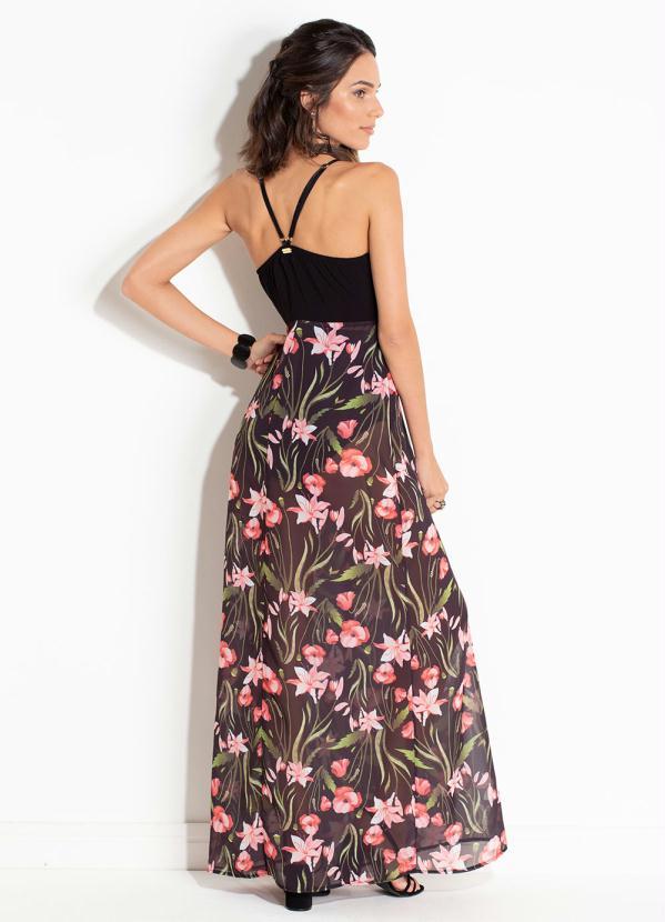 Quintess - Vestido Quintess Floral Dark com Hot Pant 3