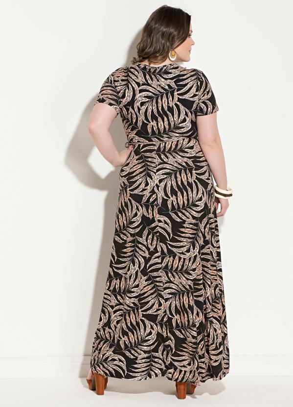 Quintess - Vestido Quintess Transpassado Folhagens 6