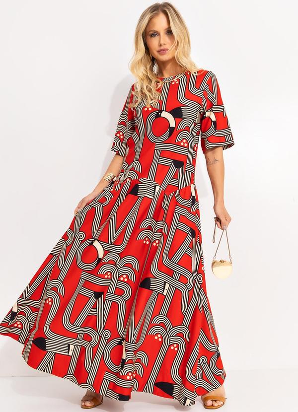 Farm - Vestido Recorte Logotuca Vermelho 3