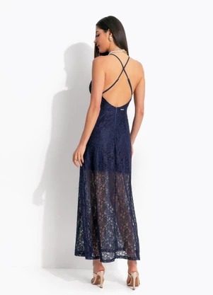 Colcci - Vestido Renda Azul - COLCCI