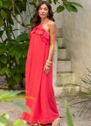 Vestido Rosa em Crepe Plano