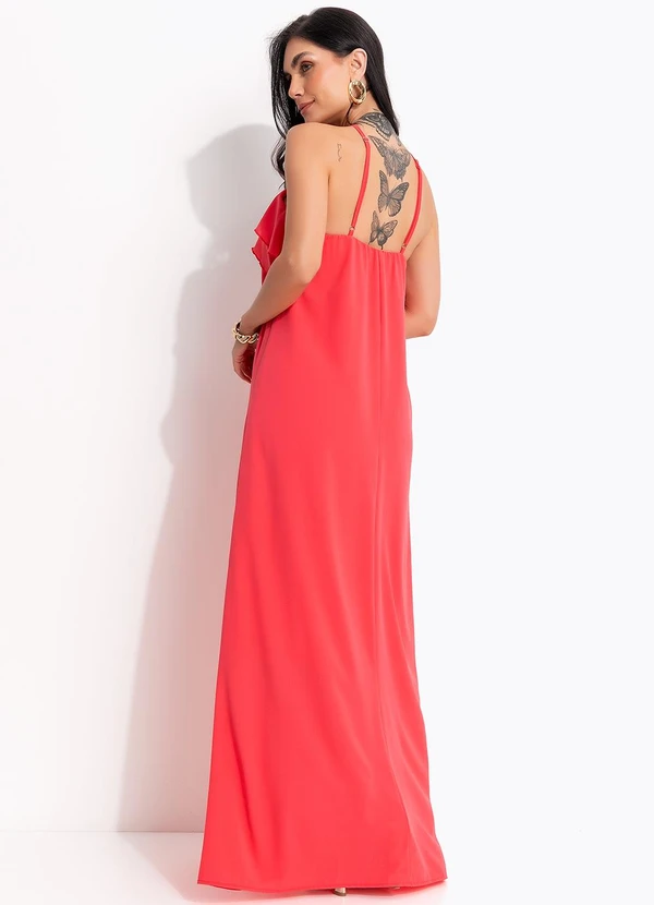 Quintess - Vestido Rosa em Crepe Plano 10