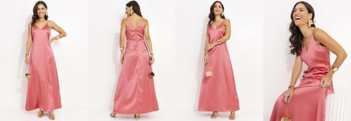 Vestido Salmo em Cetim