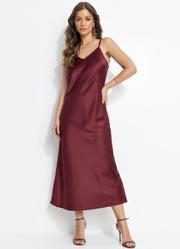 Vestido Slip Dress Bord em Crepe Plano