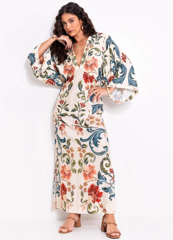 Farm - Vestido Sonho Real Bege