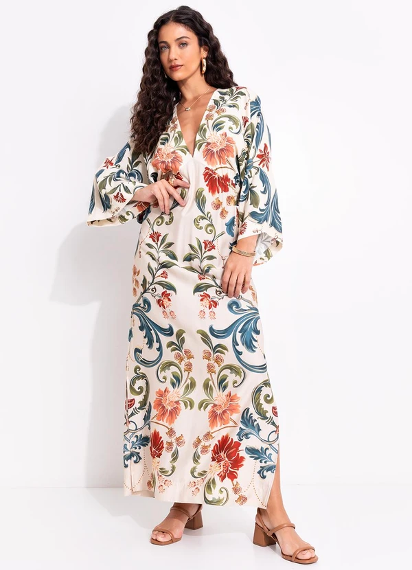 Farm - Vestido Sonho Real Bege 3