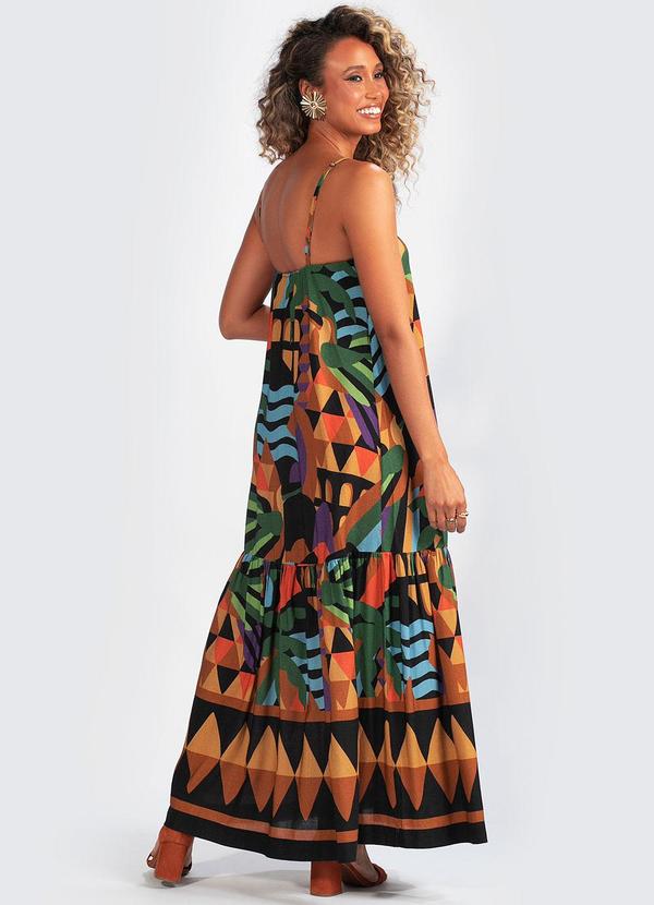 Farm - Vestido Tecido Rio Grafico Preto 2