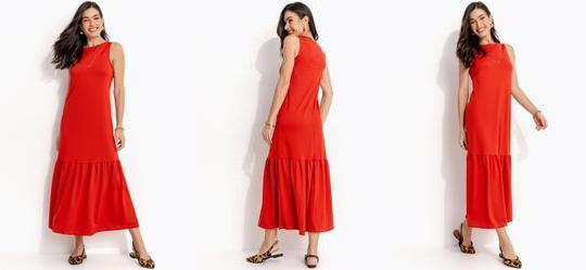 Vestido Telha em Malha Crepe