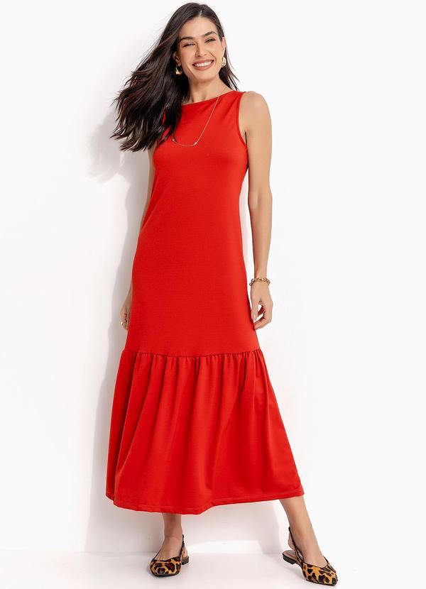 Vestido (Telha) em Malha Crepe