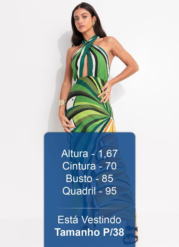 Farm - Vestido Transpassado Árvore  Tucano Verde 5