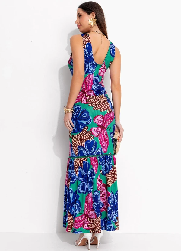 Quintess - Vestido Tropical Borboleta em Malha Fria 2