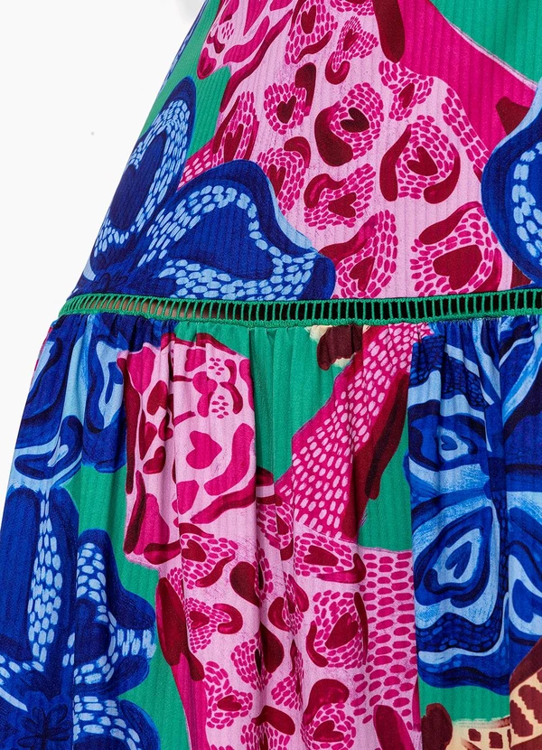 Quintess - Vestido Tropical Borboleta em Malha Fria 5