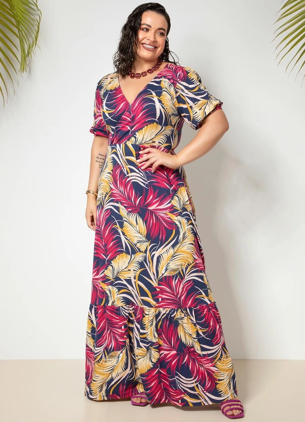 Quintess - Vestido Tropical Color em Malha de Viscose 6