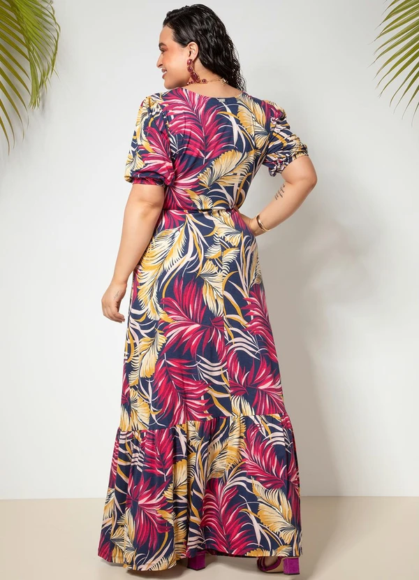 Quintess - Vestido Tropical Color em Malha de Viscose 7