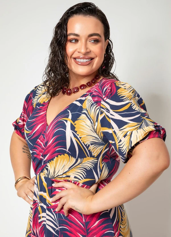 Quintess - Vestido Tropical Color em Malha de Viscose 8