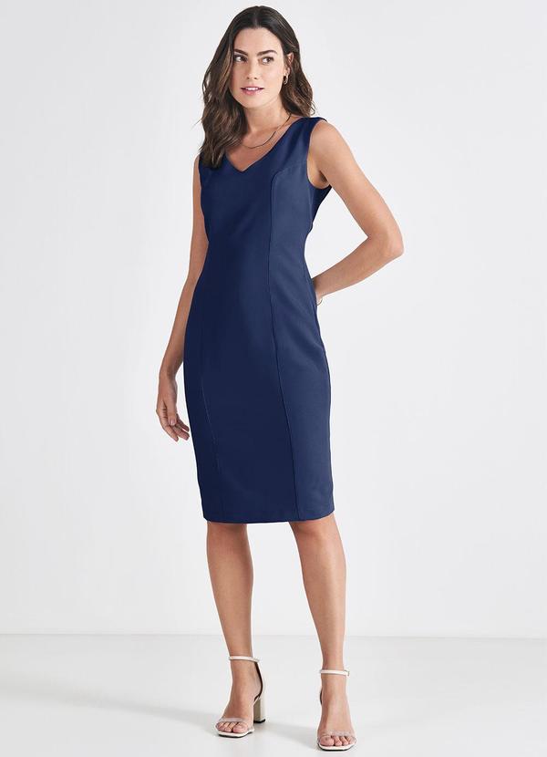 Principessa - Vestido Tubinho Marinho de Alfaiataria Elba 3