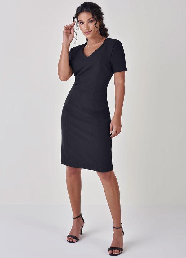 Principessa - Vestido Tubinho Preto Cinto Graciana 3