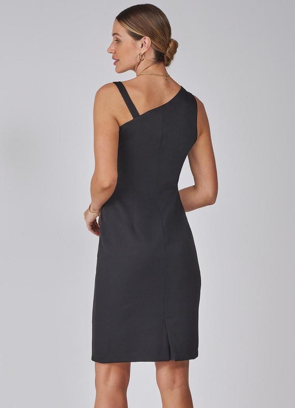 Principessa - Vestido Tubinho Preto com Abertura Vazada Giane 2