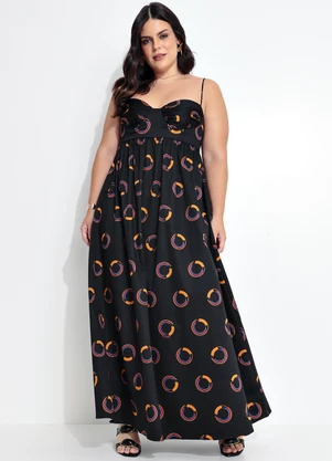 Farm - Vestido Tuca Poa Preto - FARM