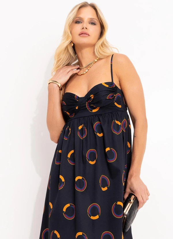 Farm - Vestido Tuca Poa Preto 8