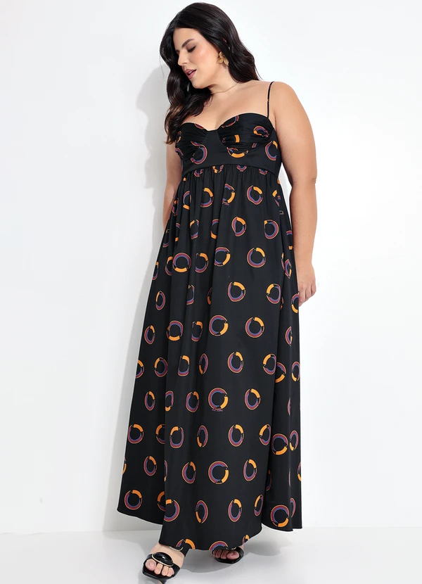 Farm - Vestido Tuca Poa Preto 2