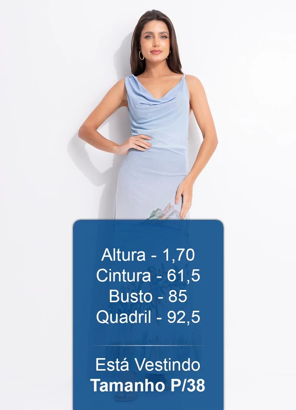 Farm - Vestido Tule Degage Rio Antigo Azul 4