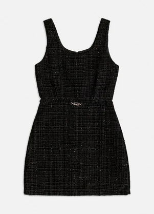 Authoria - Vestido Tweed Shine Preto Preto - AUTHORIA