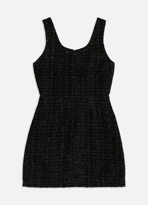Authoria - Vestido Tweed Shine Preto Preto - AUTHORIA