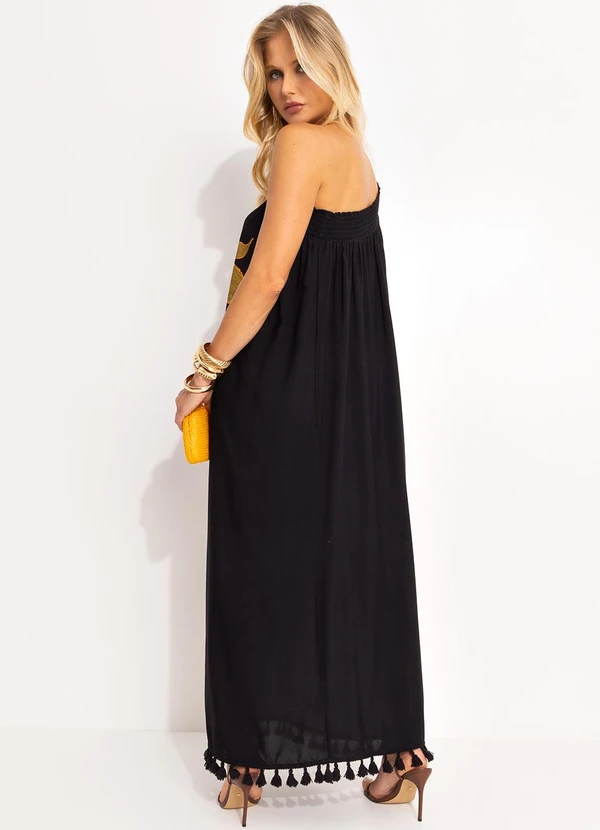 Farm - Vestido um Ombro Só Madalena Preto 2