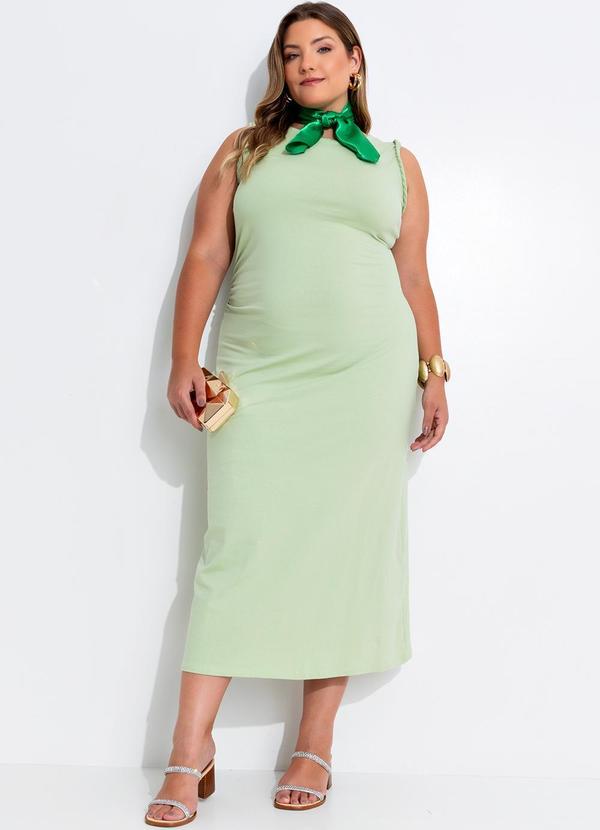 Quintess - Vestido Verde Claro em Malha Cotton 5
