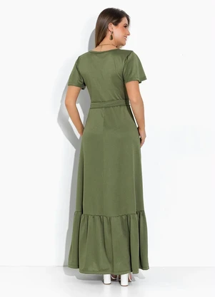 Rosalie - Vestido Verde com Babado - ROSALIE