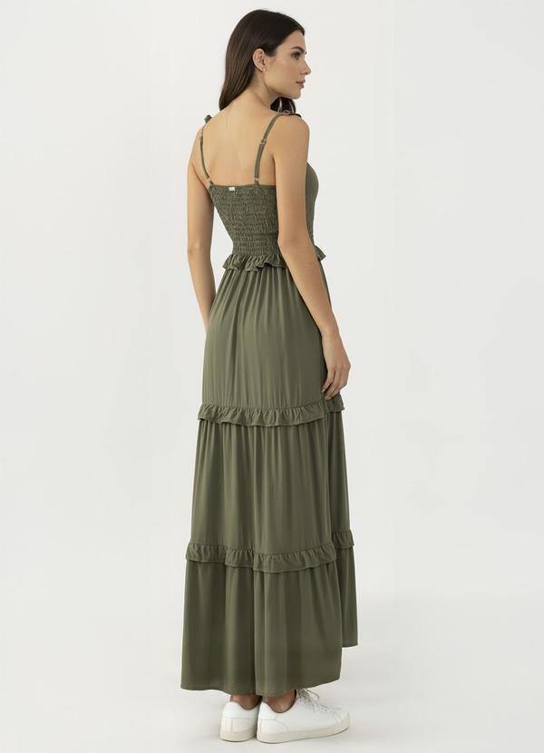 Quintess - Vestido Verde com Cordel para Franzir no Busto 10