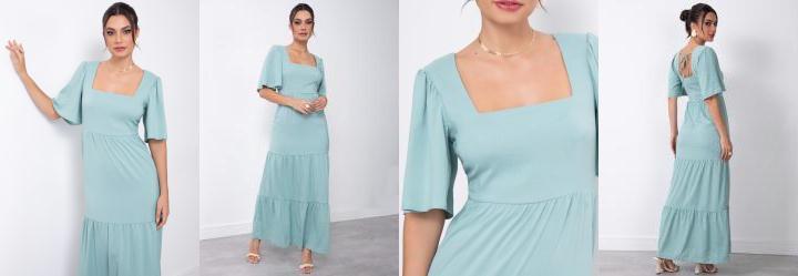 Vestido Verde com Recortes