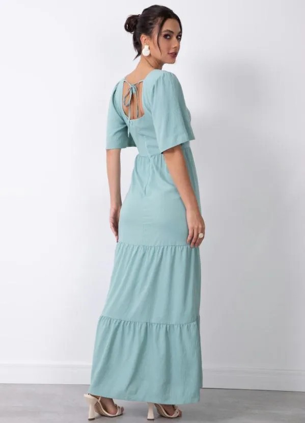 Quintess - Vestido Verde com Recortes 3