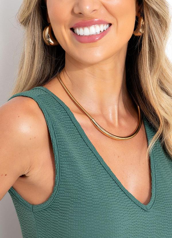 Bimini - Vestido Verde em Malha Anarruga 6