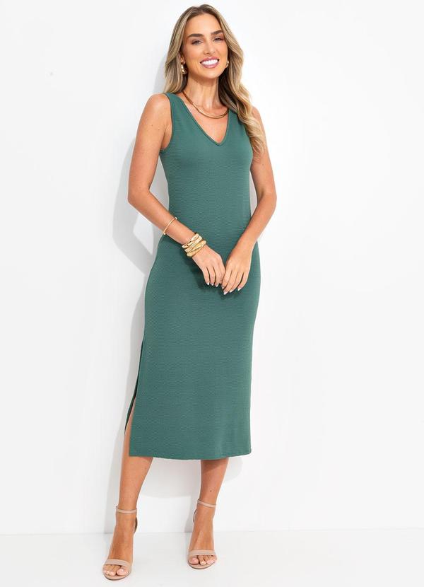 Bimini - Vestido Verde em Malha Anarruga 7