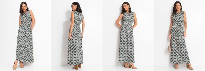 Vestido Verde Escuro em Malha Fria