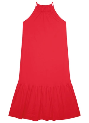 Malwee - Vestido Vermelho Longo Evasê - MALWEE