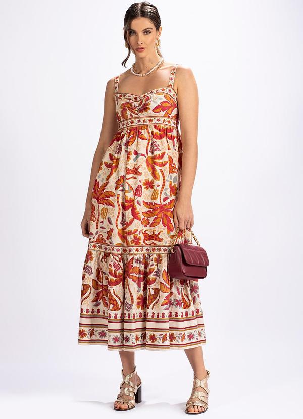 Farm - Vestido Viscolinho Solar das Bananas Estampado