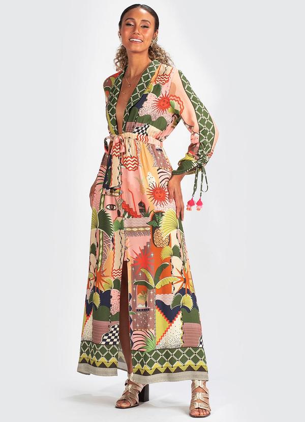 Farm - Vestido Viscose Estampado