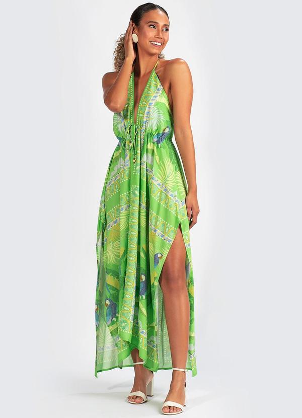 Farm - Vestido Viscose Ilha das Araras Verde