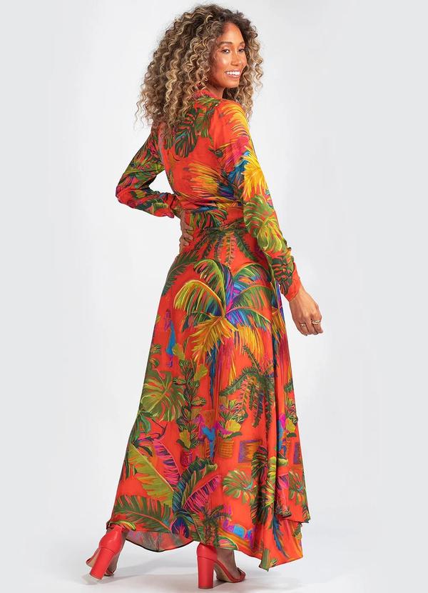 Farm - Vestido Viscose Laranja 2