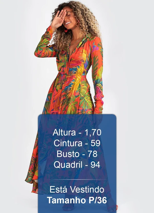 Farm - Vestido Viscose Laranja 4