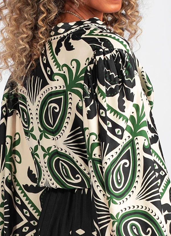 Farm - Vestido Viscose Lenço Astral 4