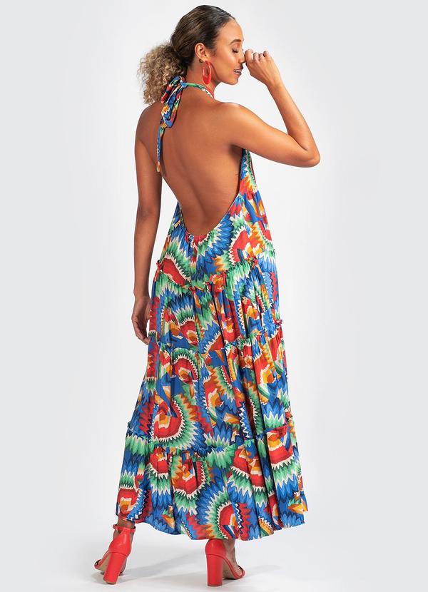 Farm - Vestido Viscose Tuka Azul 2