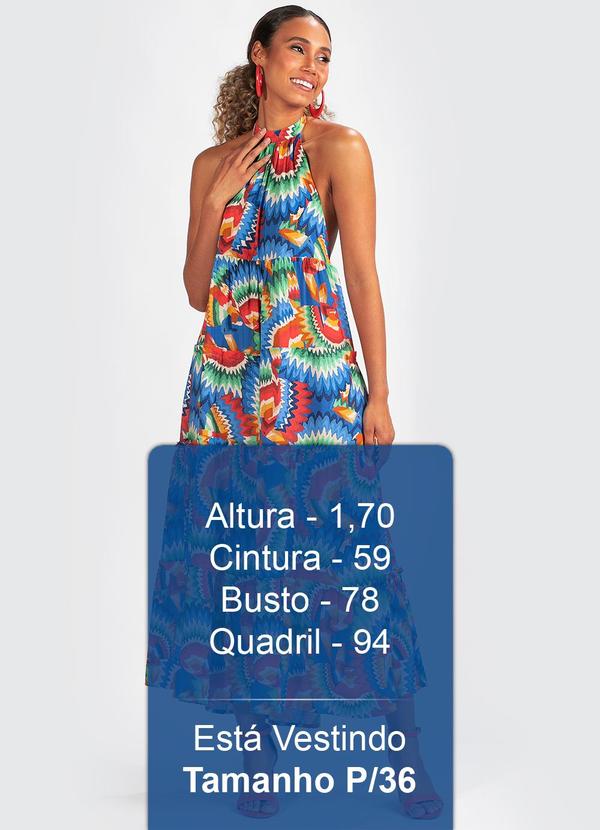 Farm - Vestido Viscose Tuka Azul 4