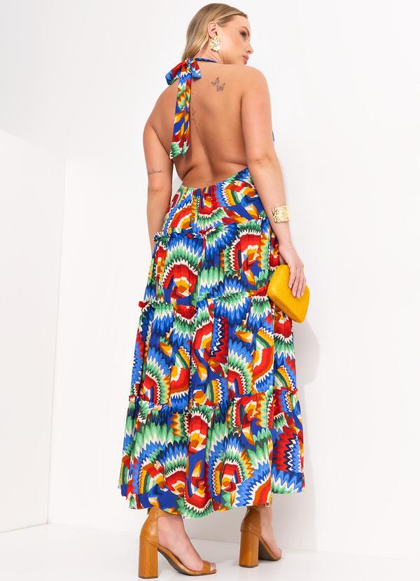 Farm - Vestido Viscose Tuka Azul 6