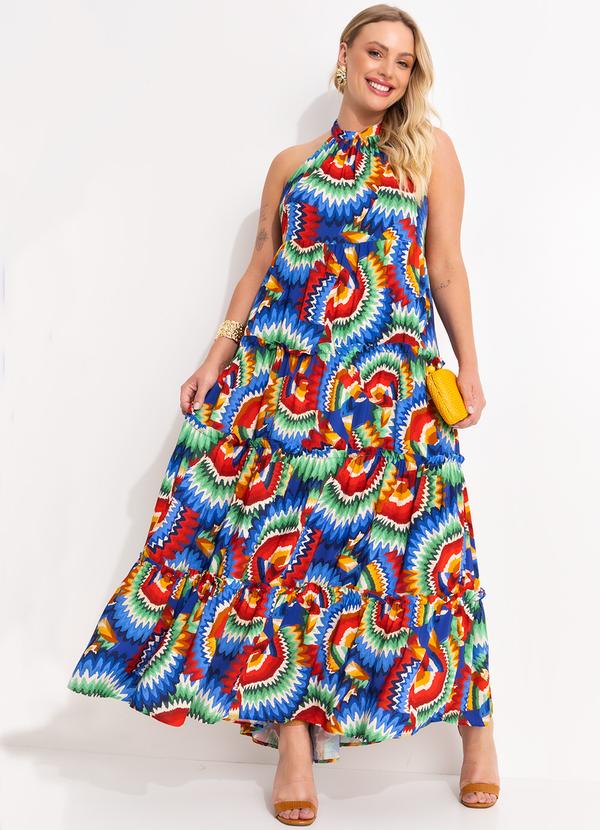 Farm - Vestido Viscose Tuka Azul 7