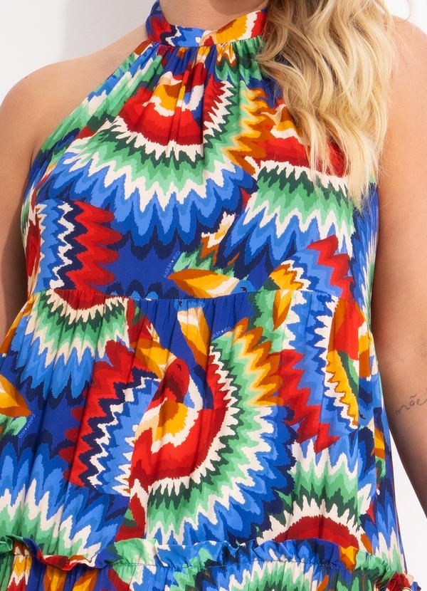 Farm - Vestido Viscose Tuka Azul 8