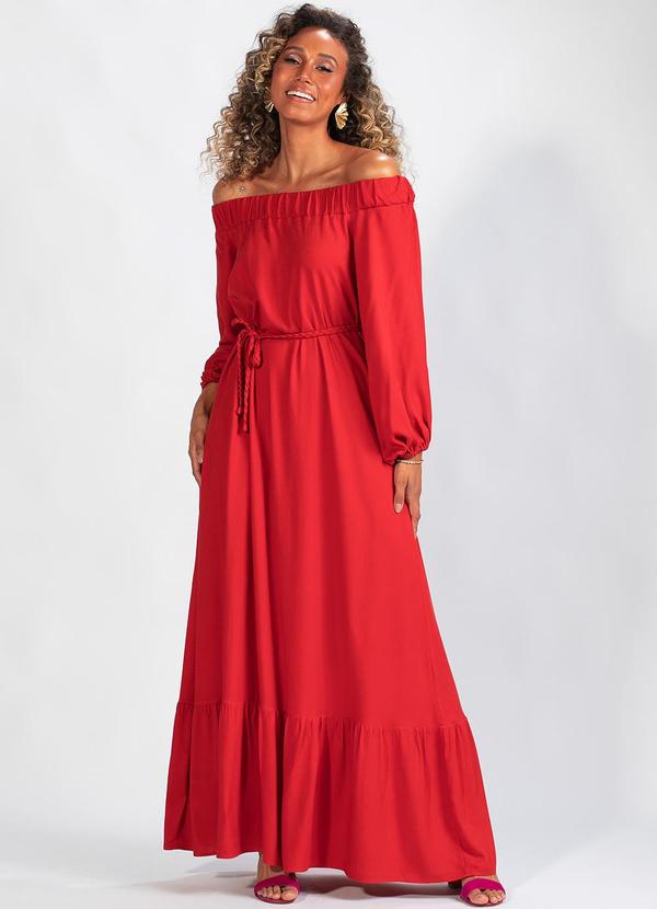 Oh Boy - Vestido Viscose Vermelho